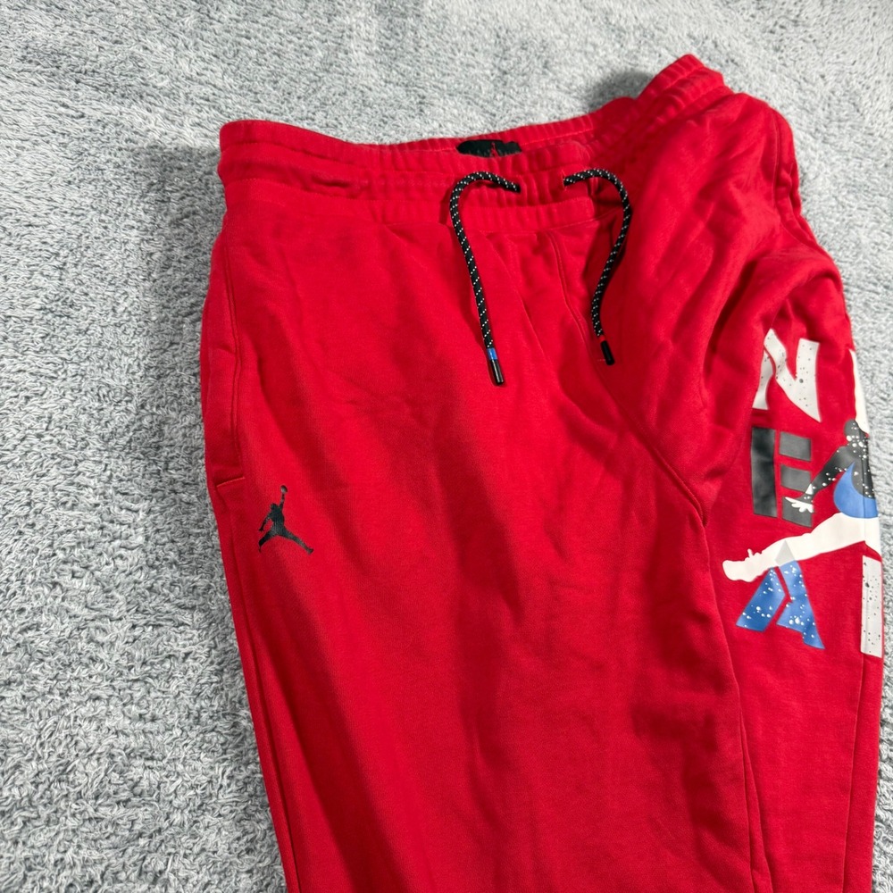 Jordan Red Nike Air Jumpman Graphic Sweatpants Joggers Mens SIze‎ XL - Picture 3 of 7